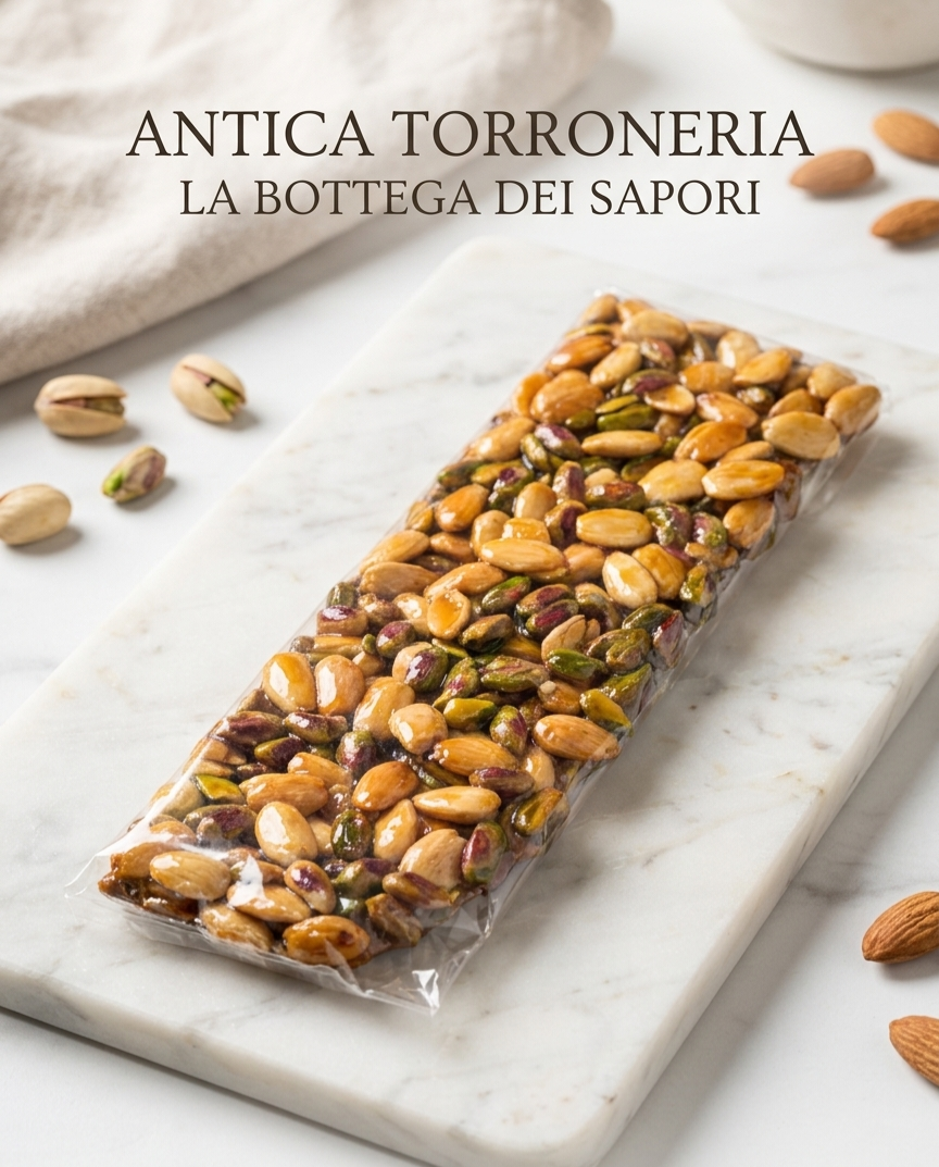 Croccante di mandorla bianca e pistacchio